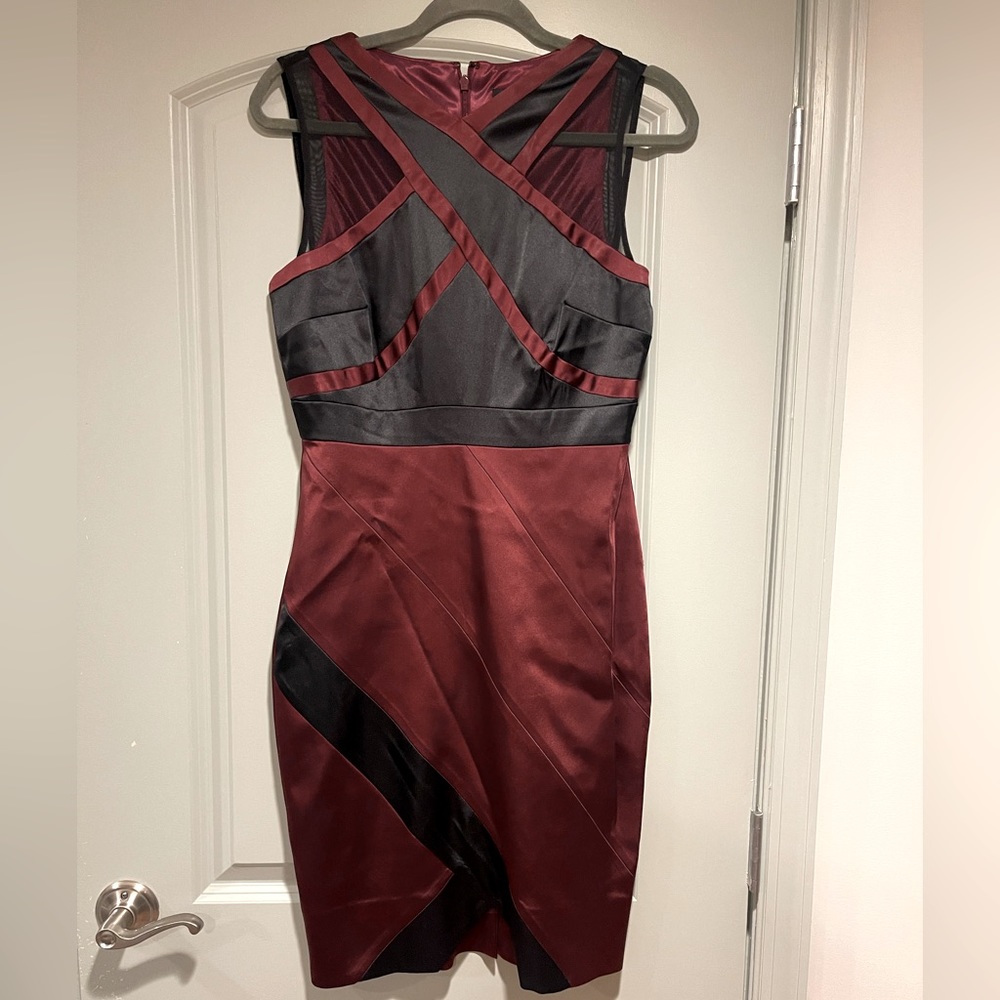 Burgundy & Black Dress